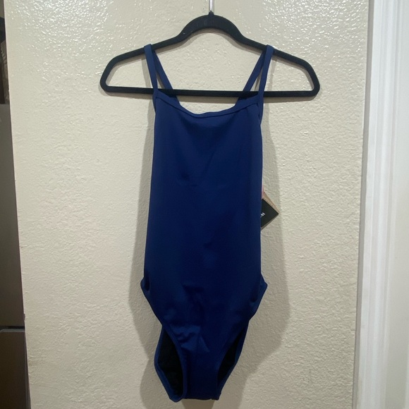 NWT Watermen Navy X-Back Swimsuit Size 38 - Picture 1 of 4